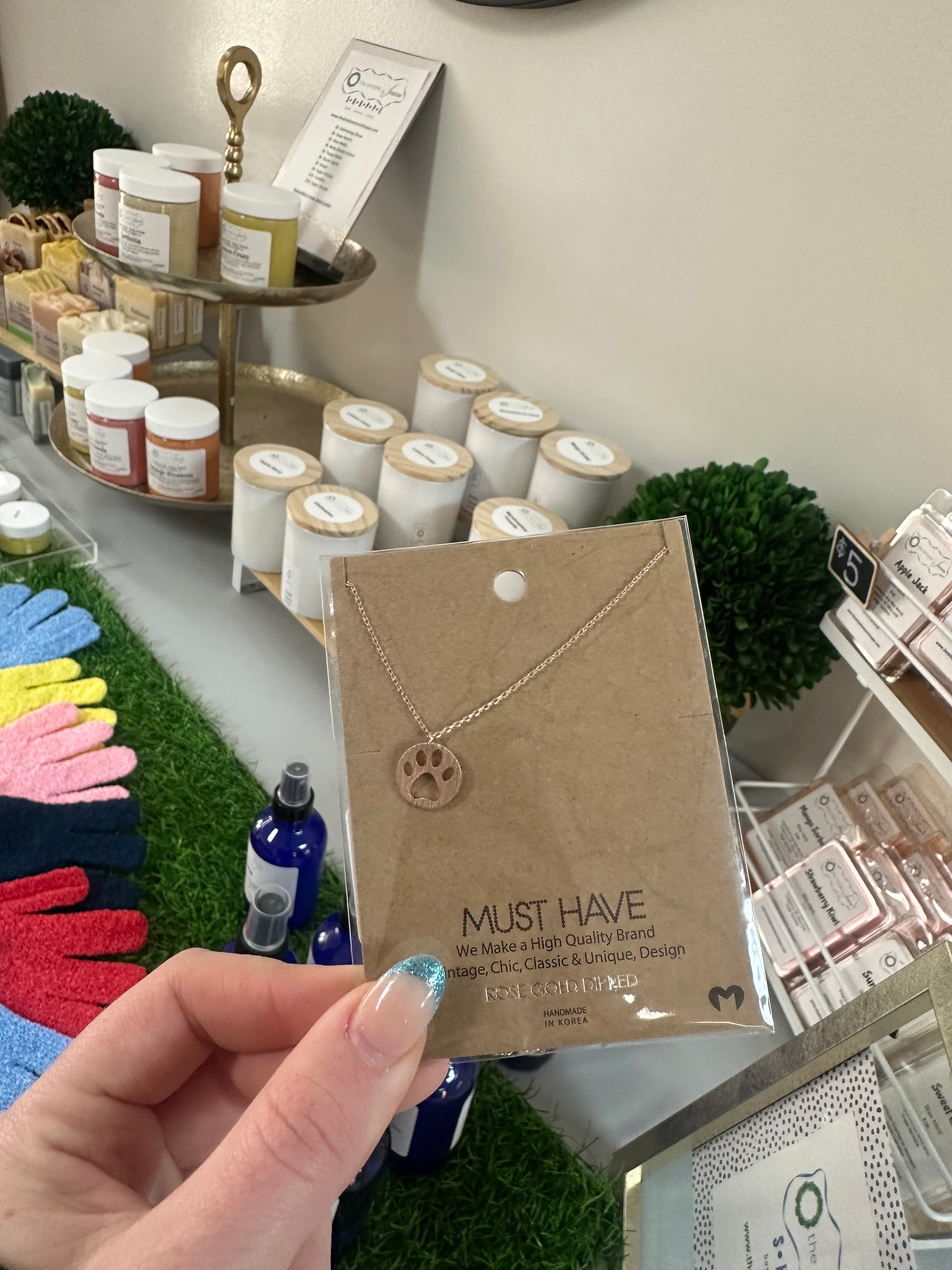 Pawprint Pendent Necklace