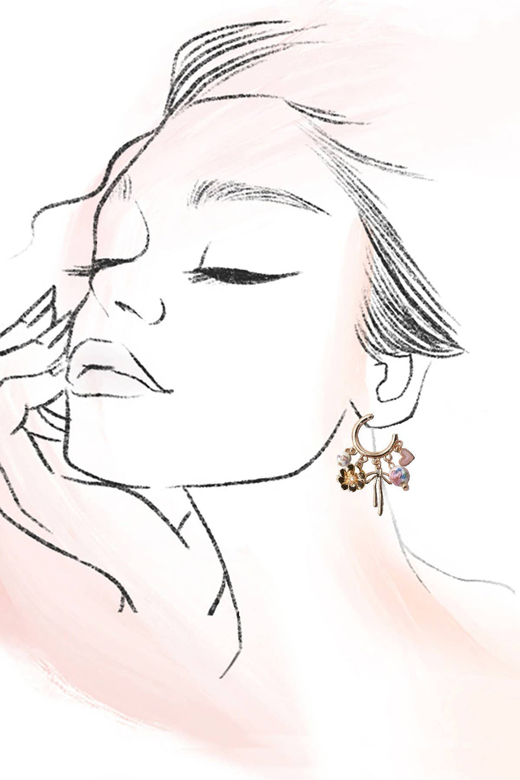 The Flower Charm Earrings