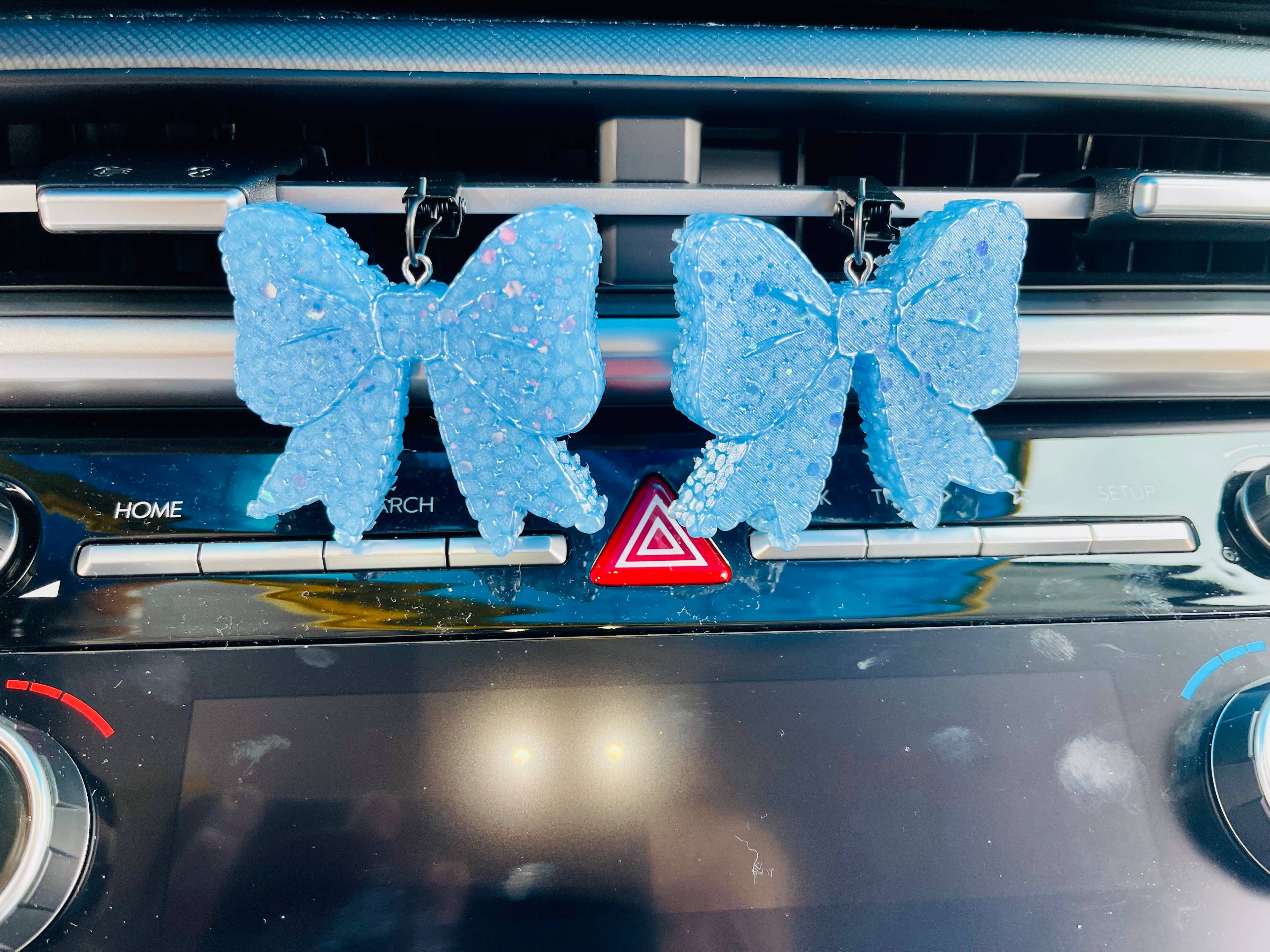 Glitter Bow Vent Car Freshie Set of 2