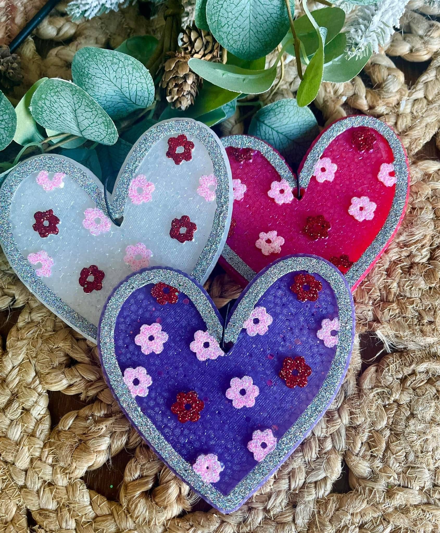 Floral Heart Car Freshie