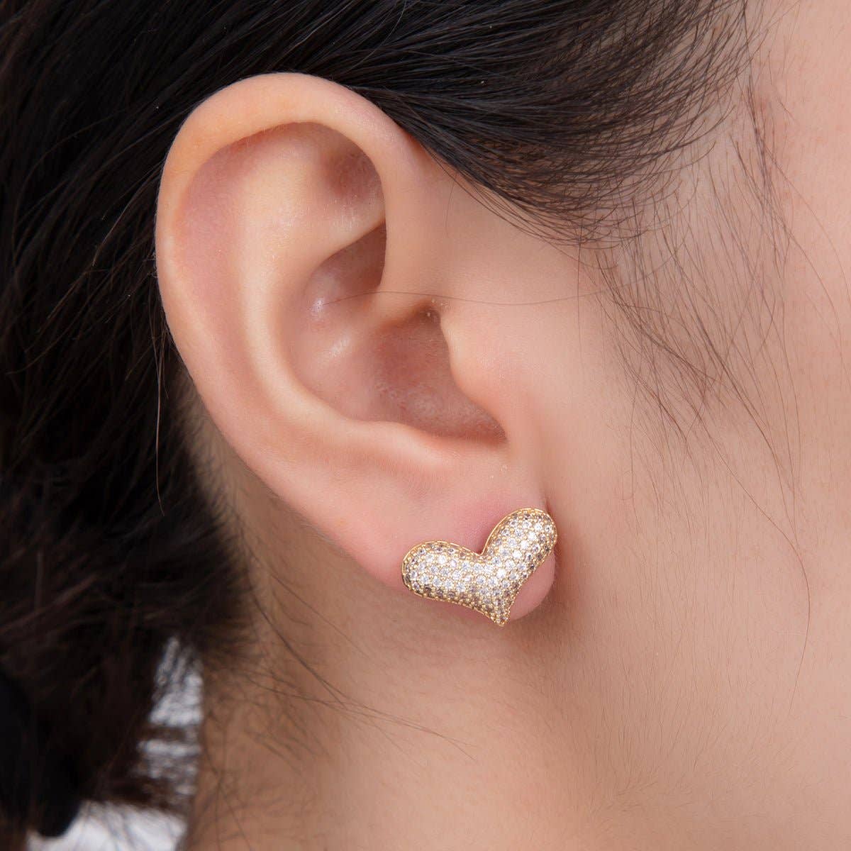 The Heart Stud Earrings