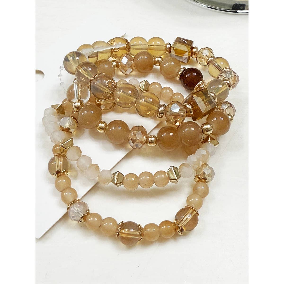 Stacked Beads Faith Inpirational Bracelet