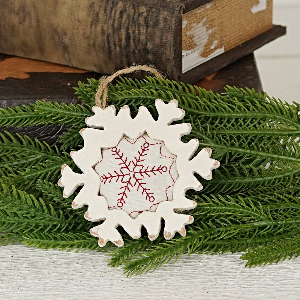 Stuffed Snowflake Ornament