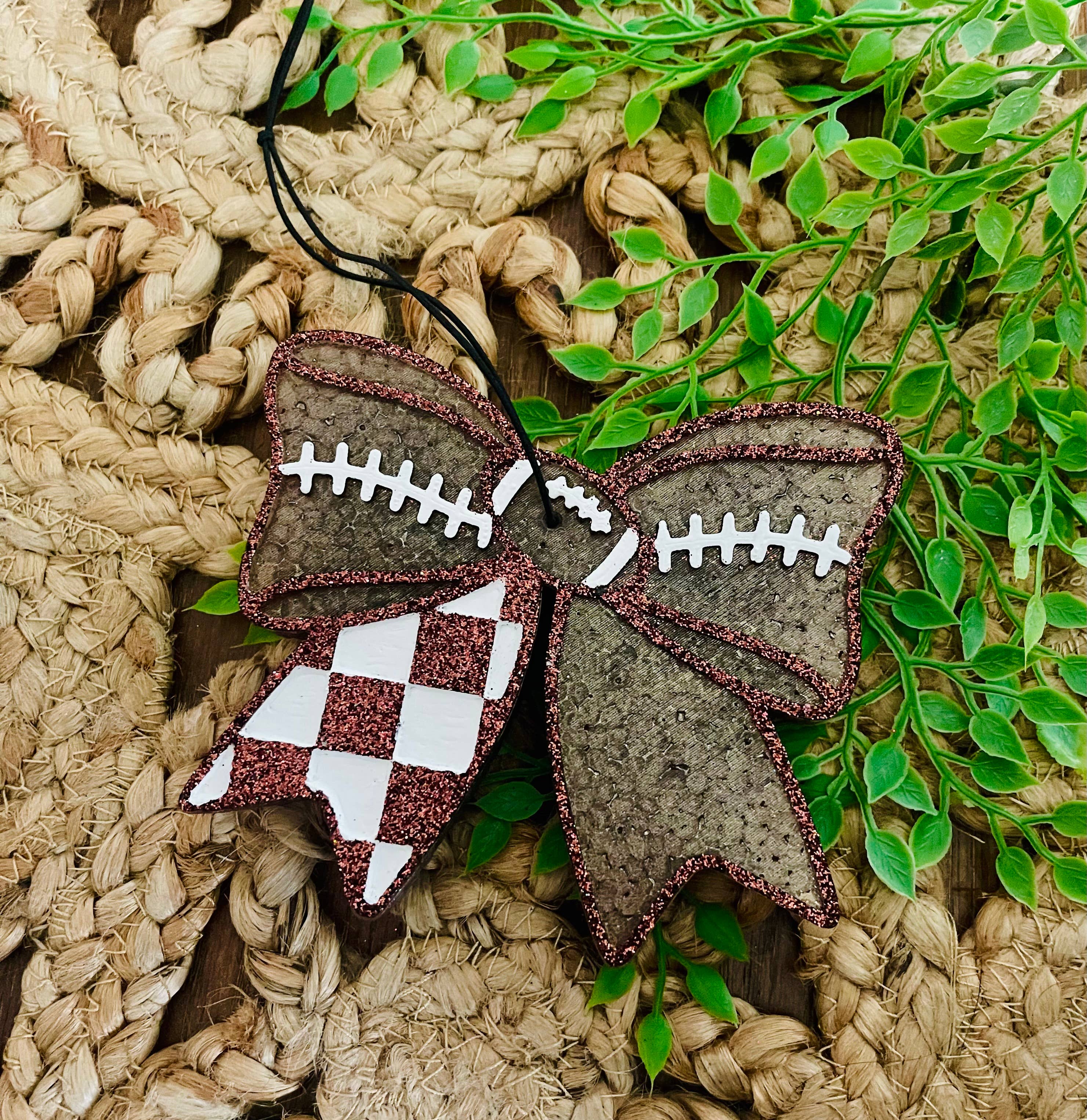 Football Bow Car Freshie 
