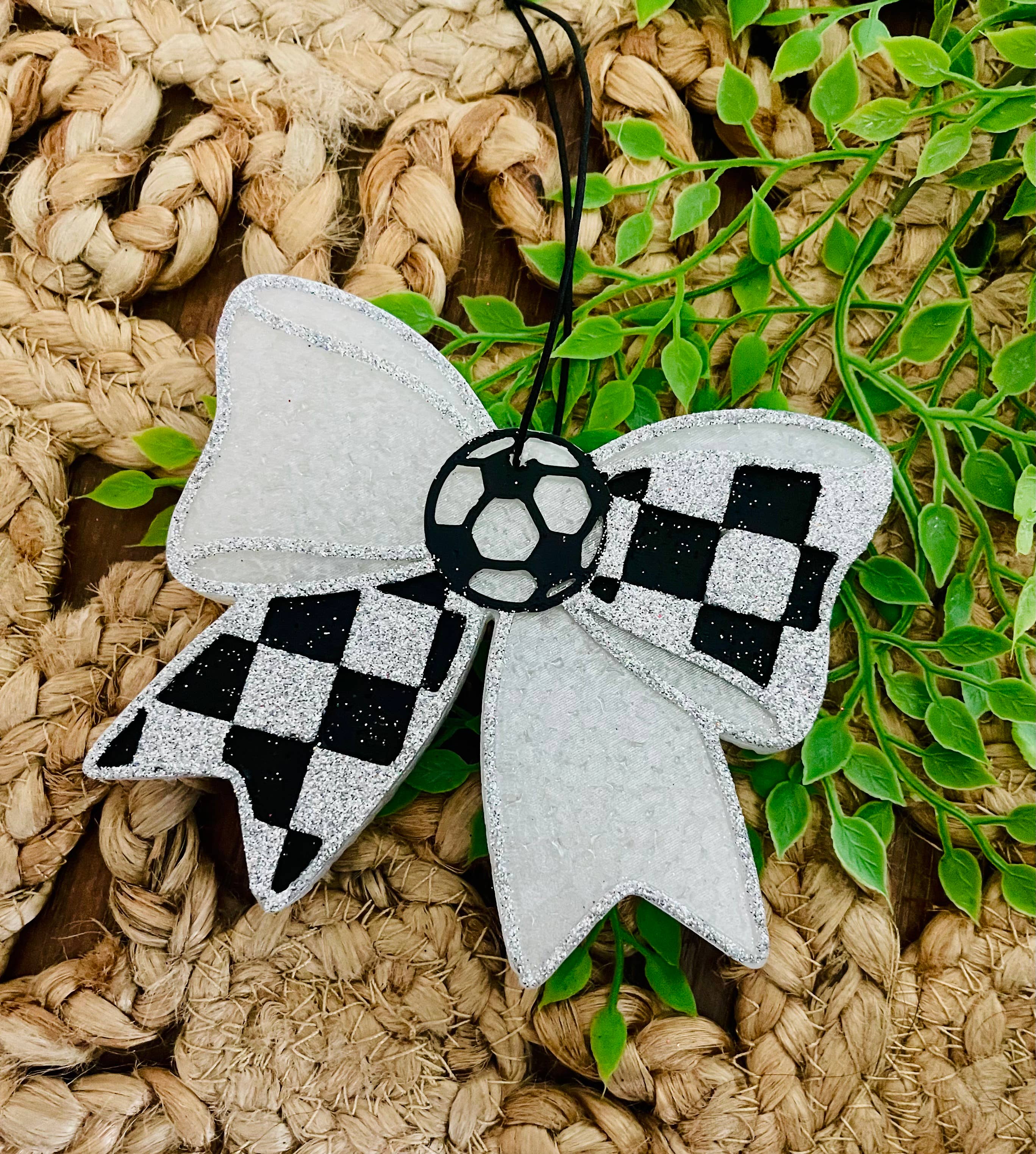Soccer Bow Car Freshie 