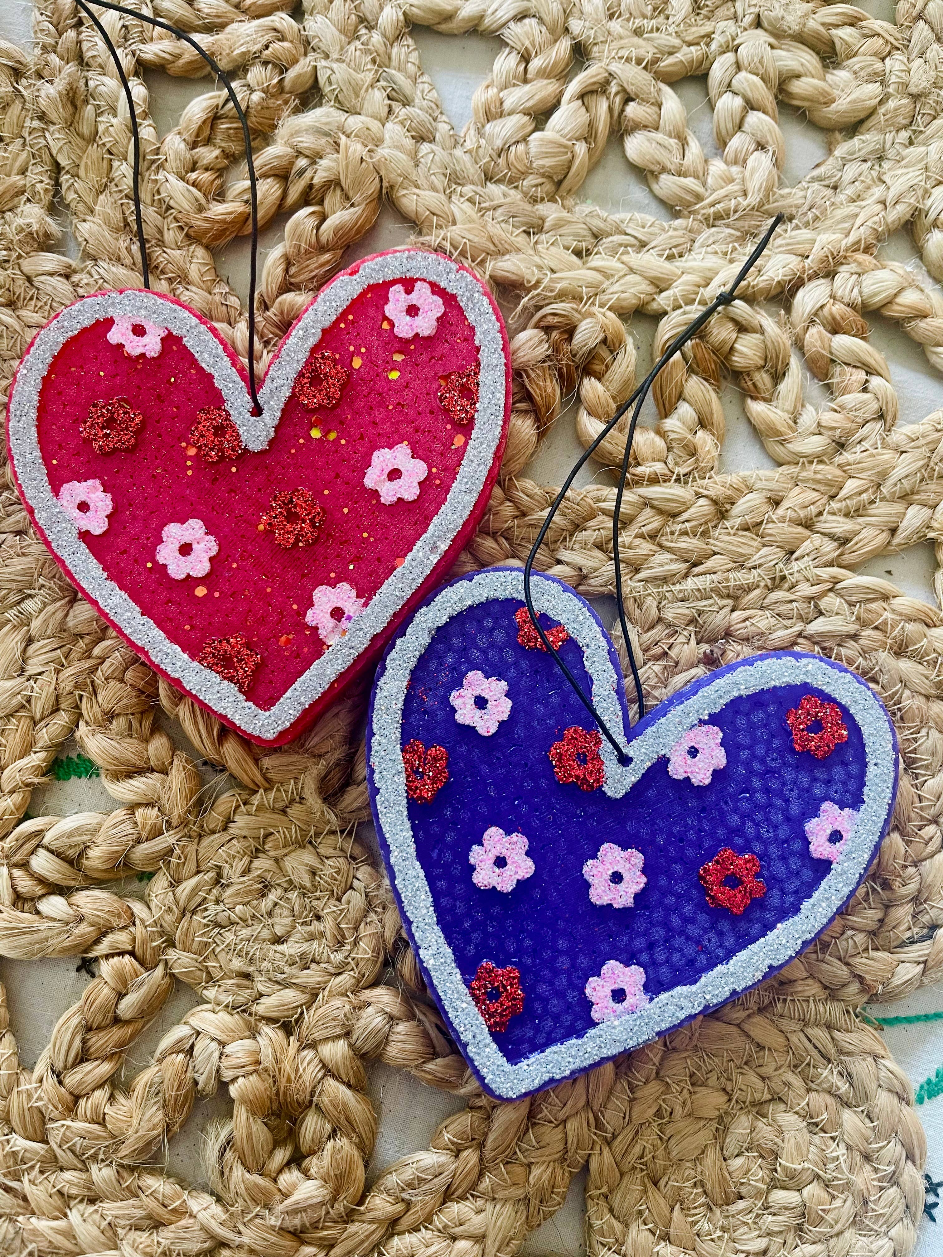 Floral Heart Car Freshie