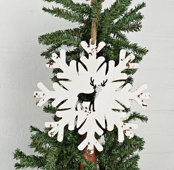 Vintage Metal Snowflake Ornament