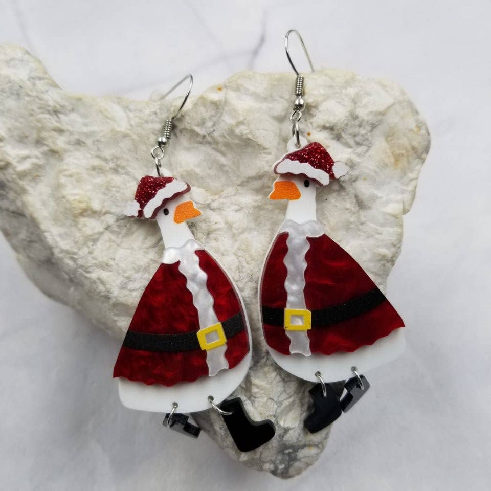 The Christmas Duck Earrings