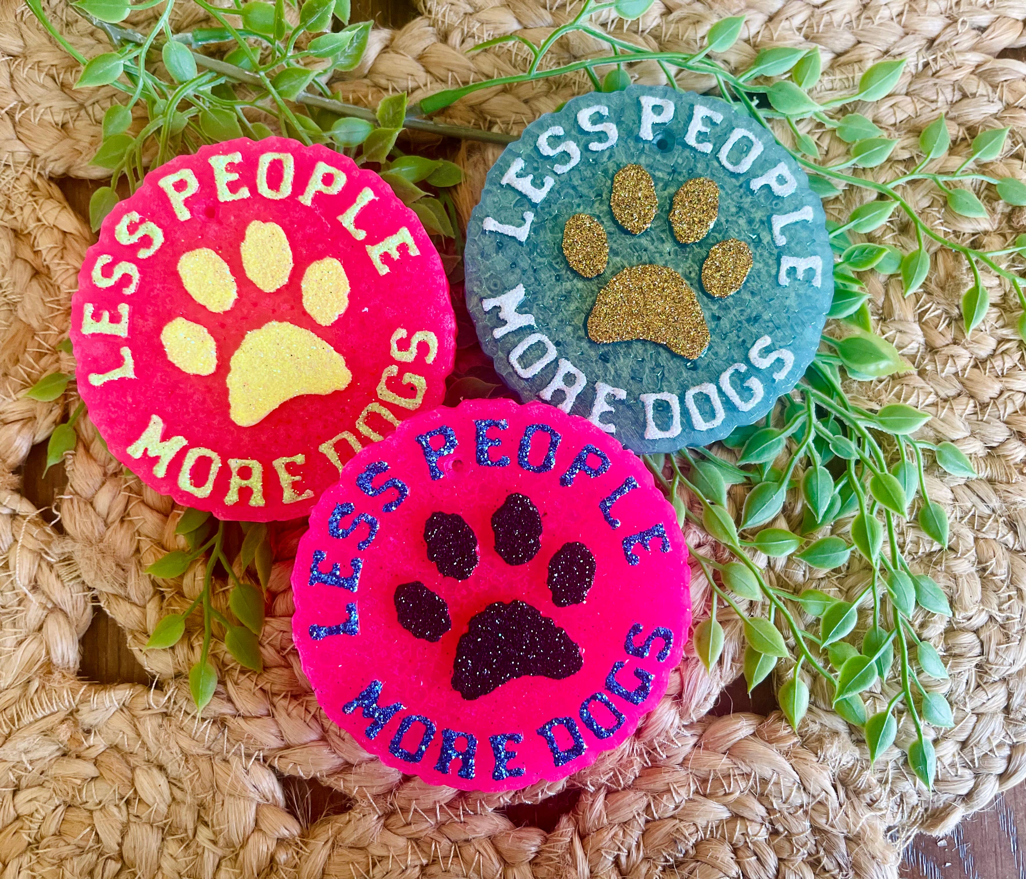 Less People More Dogs Car Freshie 