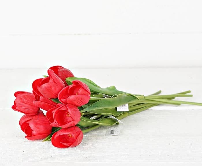 Real Touch Tulips Red