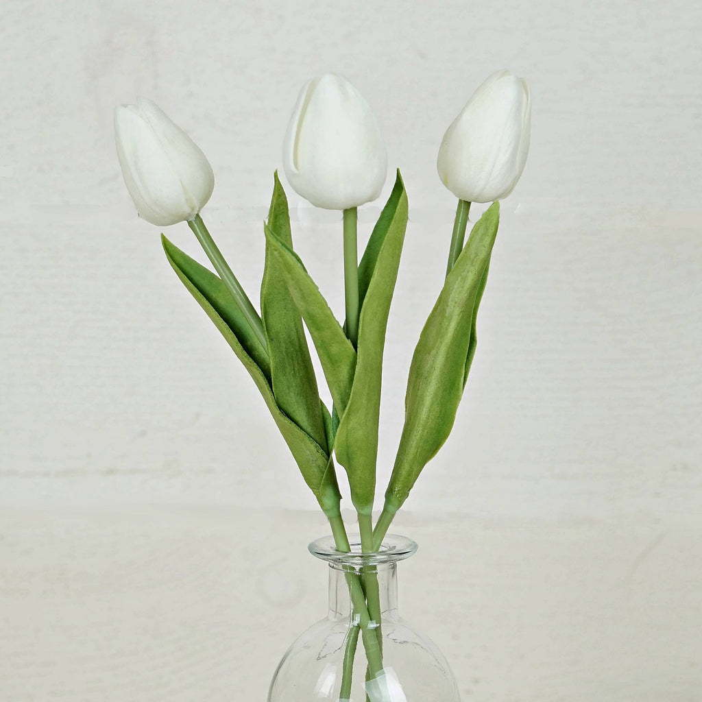 Real Touch Tulips White