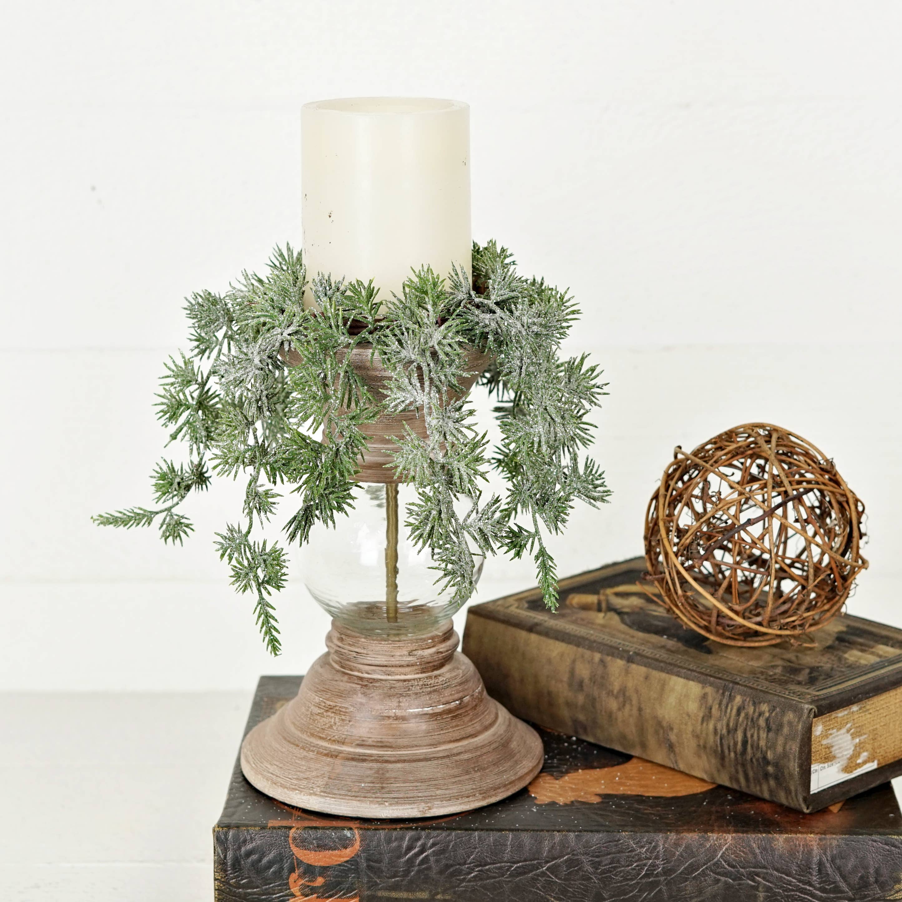 Candle Ring Sparkle Blossom Pines