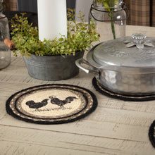 Load image into Gallery viewer, Sawyer Mill Charcoal Poultry Jute Trivet
