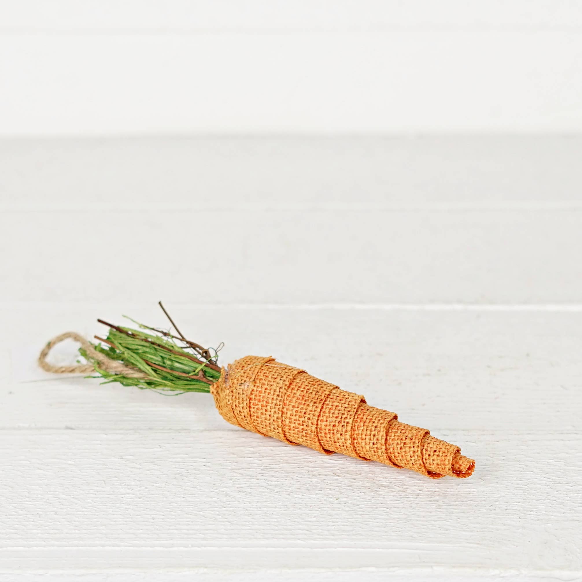 Burlap Carrot Ornament