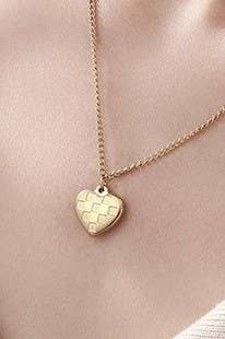 Checkered Heart Neckace