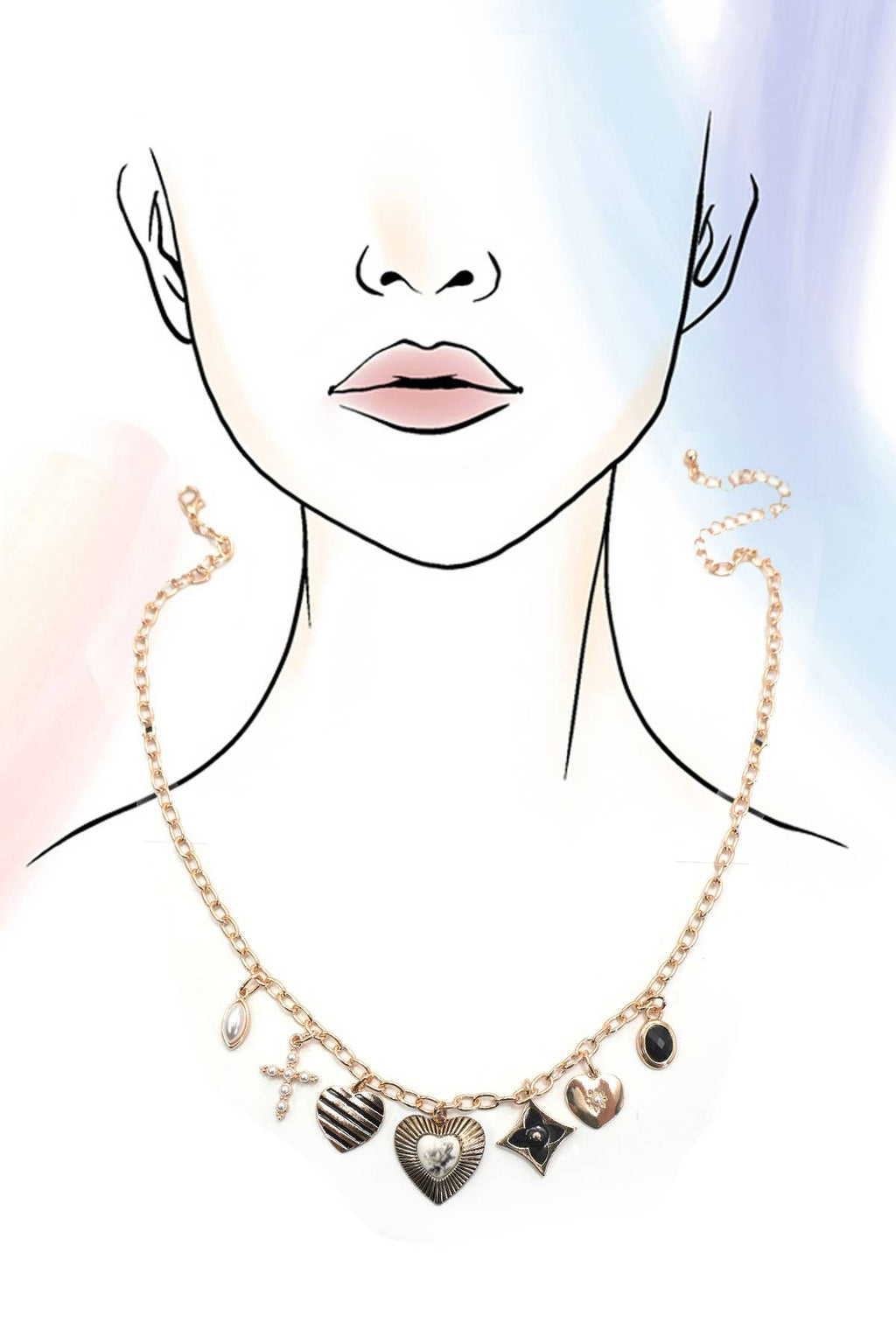 The Stripped Heart Necklace