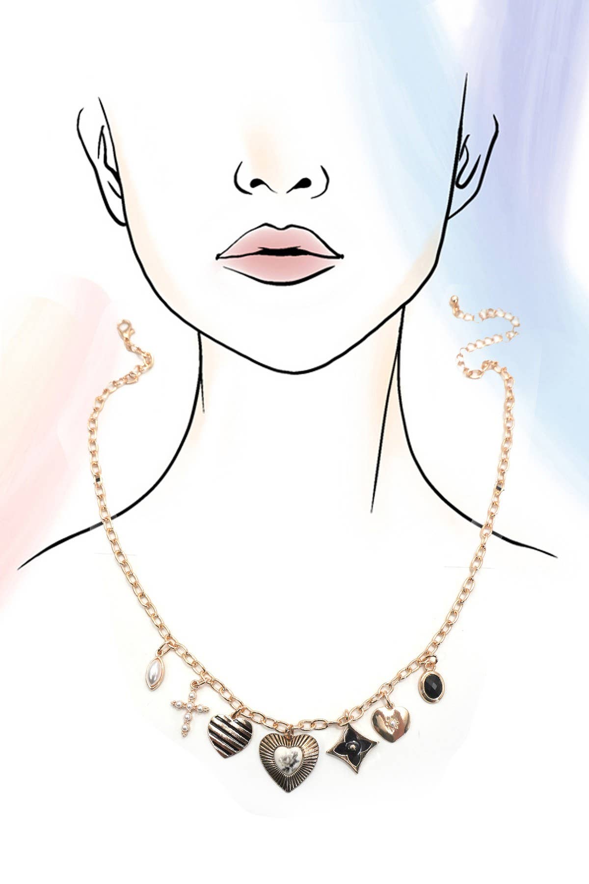 The Stripped Heart Necklace