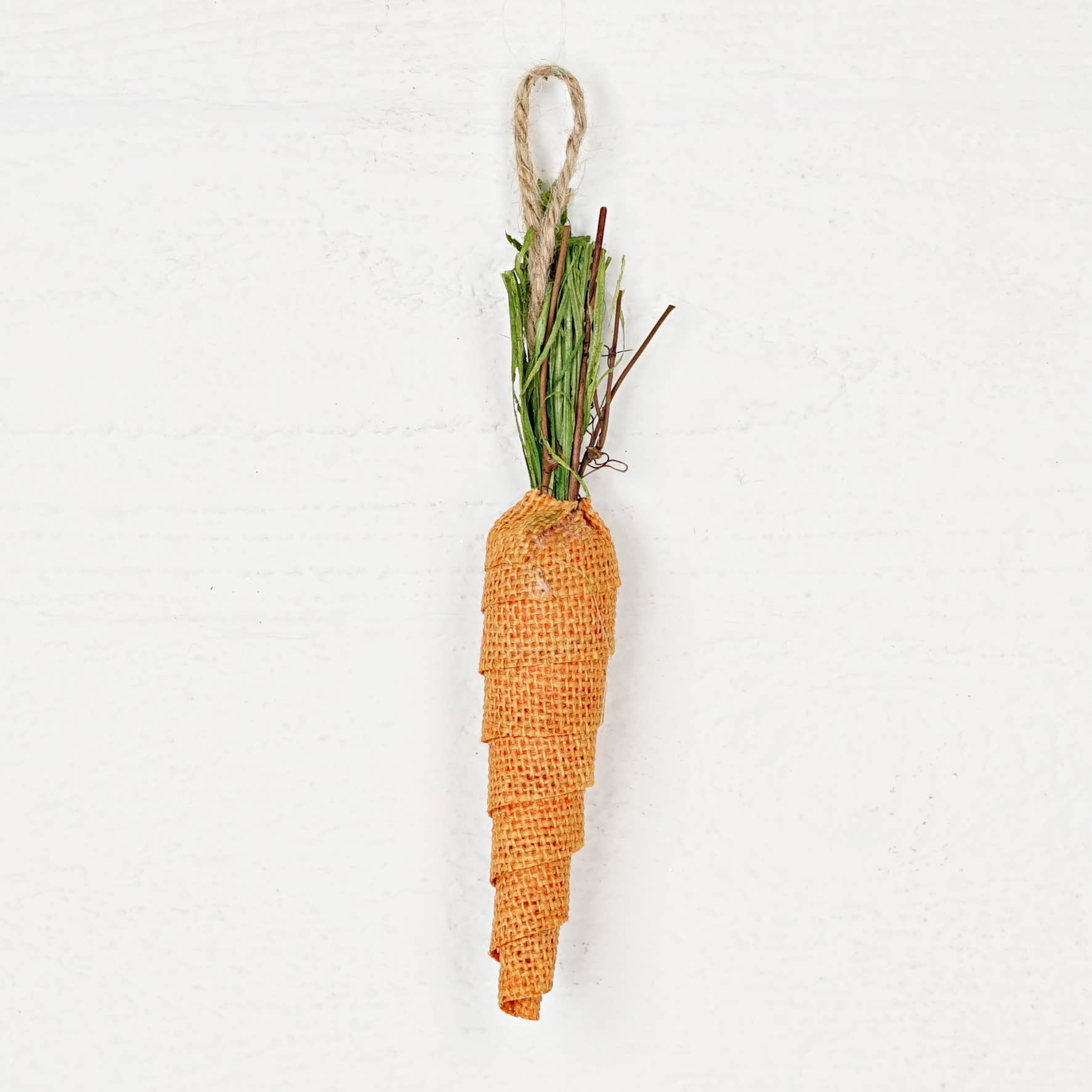 Burlap Carrot Ornament