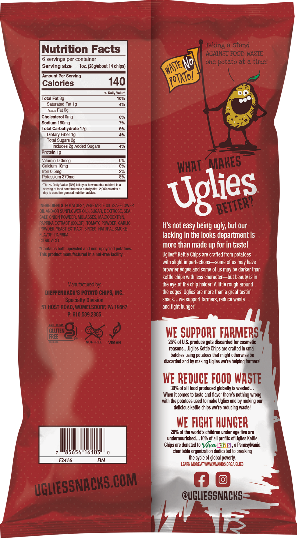 Uglies 6oz Bar-B-Que Kettle Cooked Potato Chips