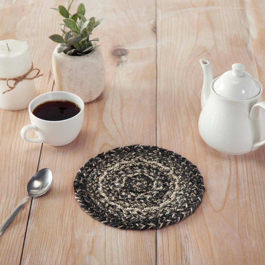 Sawyer Mill Black White Jute Trivet