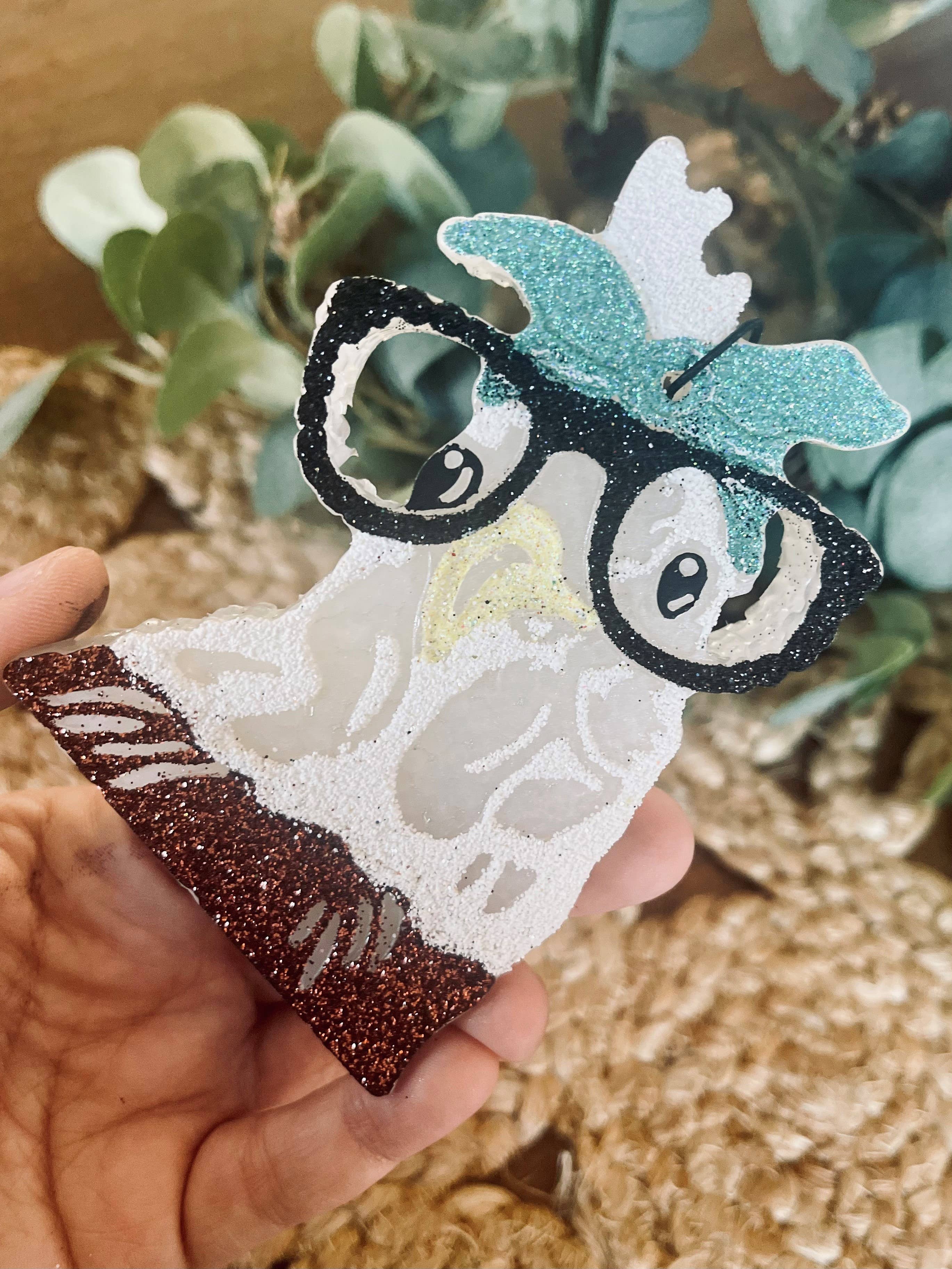 Chicken with Glasses Car Freshie