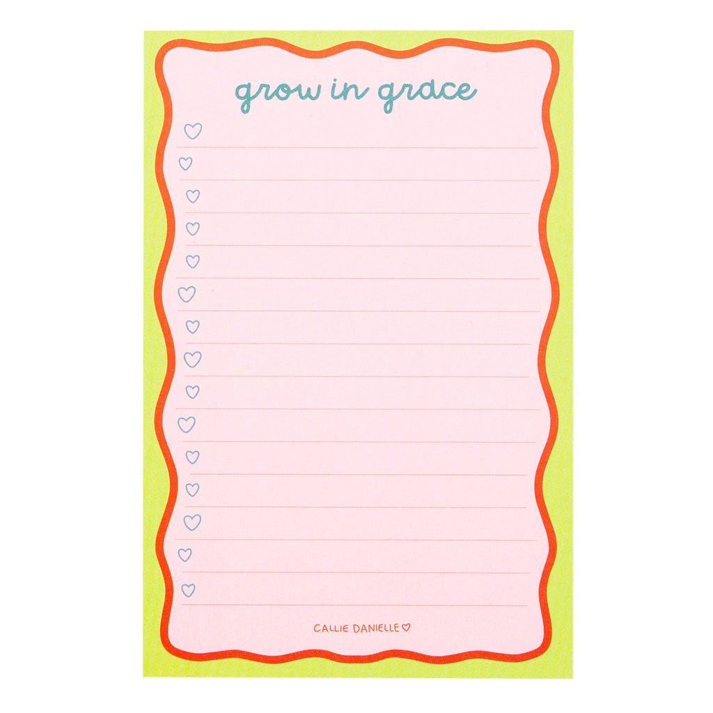 Grow In Grace 4x6 Notepad