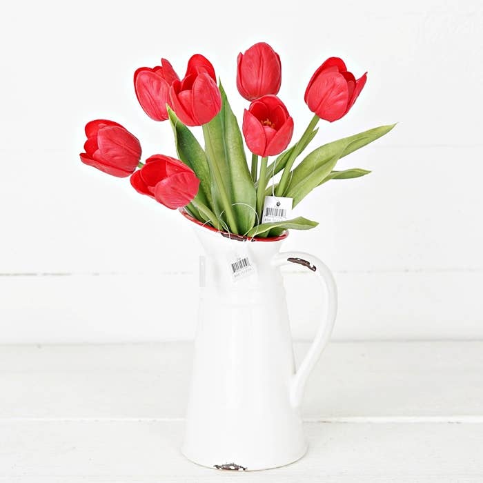 Real Touch Tulips Red
