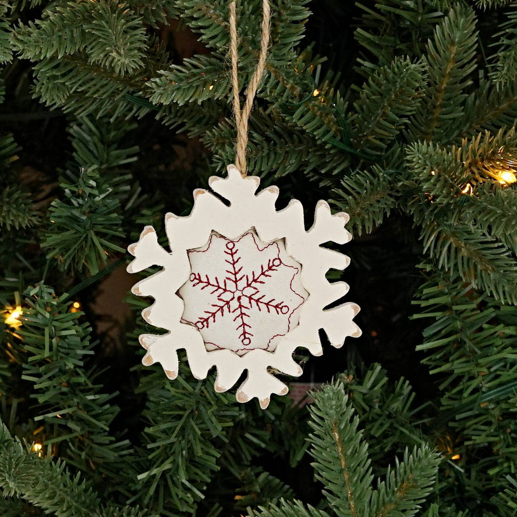 Stuffed Snowflake Ornament
