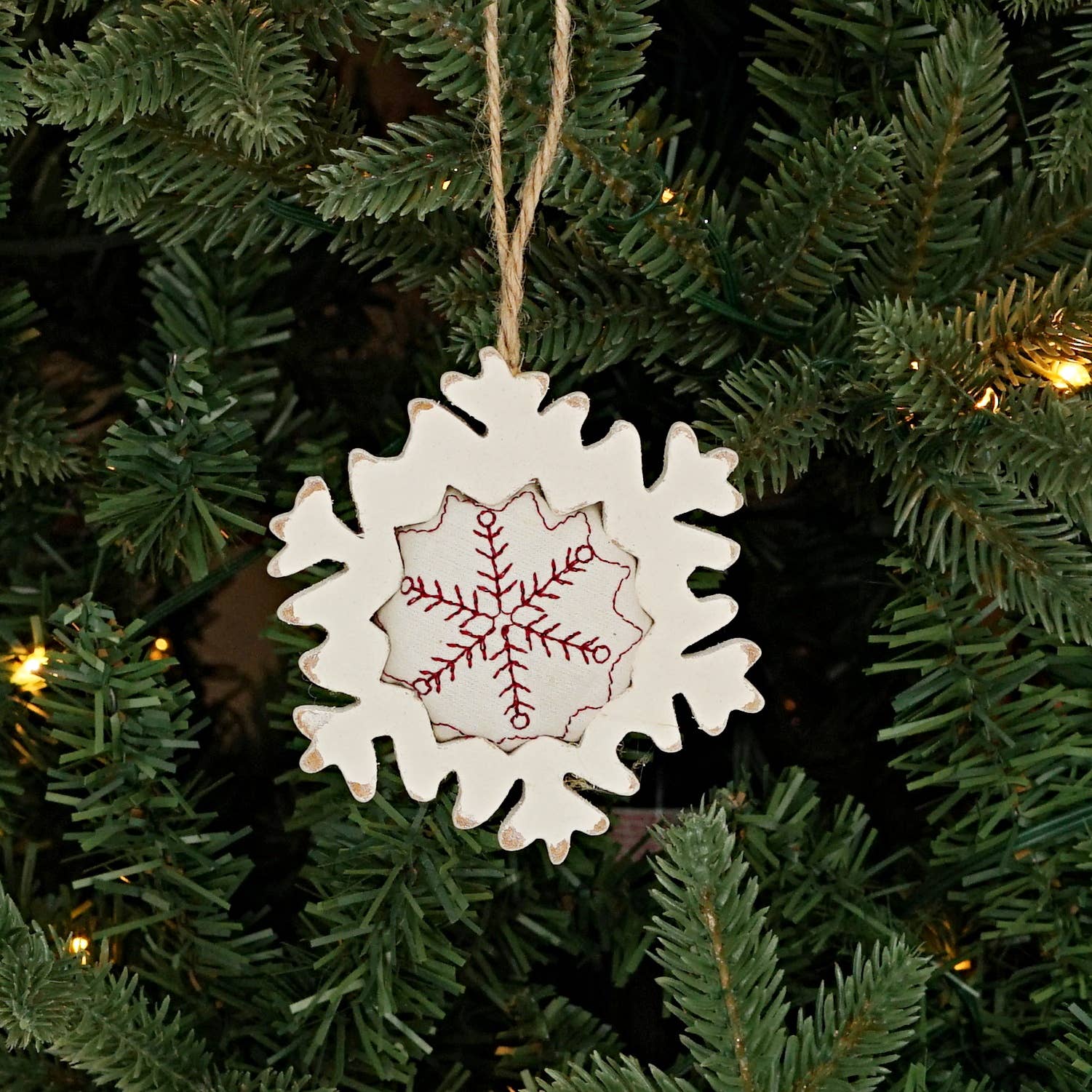 Stuffed Snowflake Ornament
