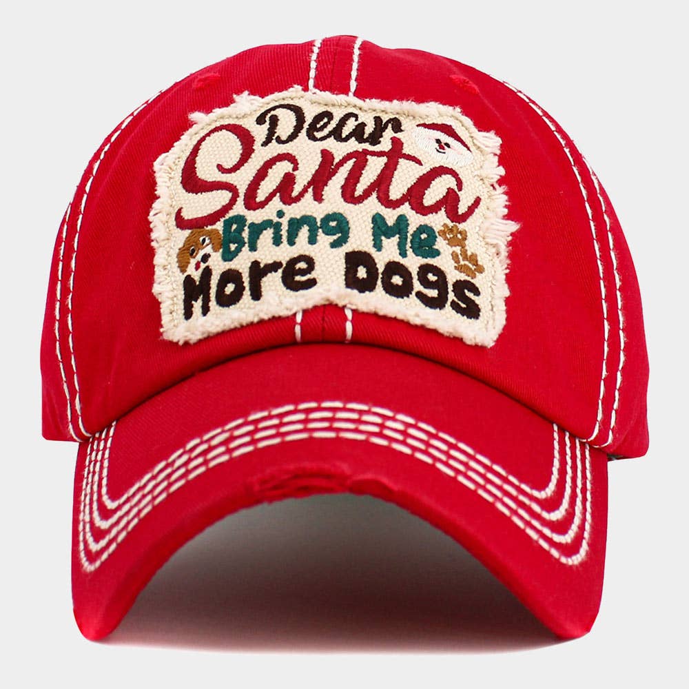 Dear Santa Bring Me More Dogs Hat