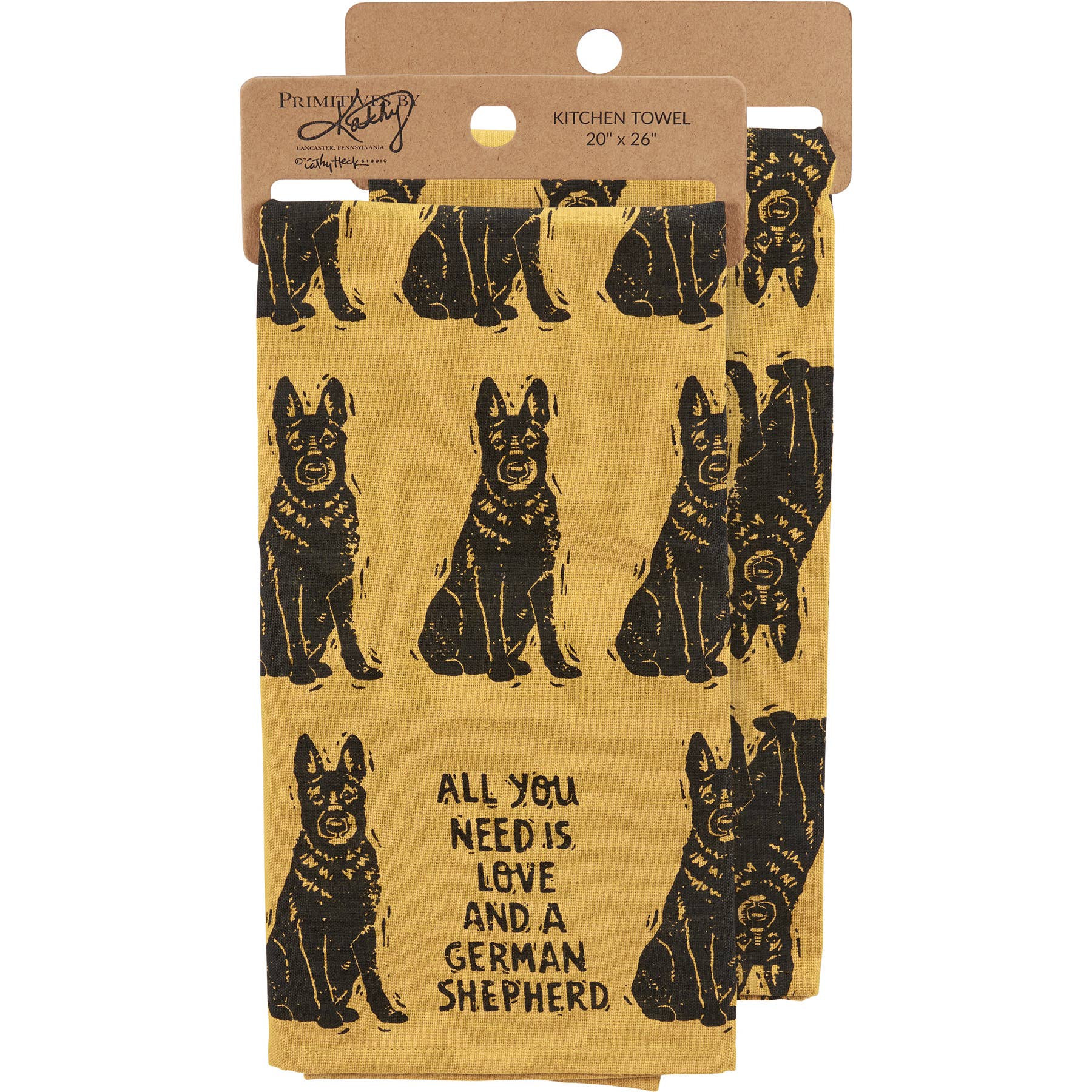 Love And A Shepherd Kitchen Towel