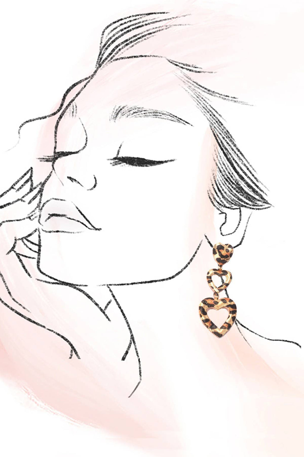 The Leopard Heart Earrings