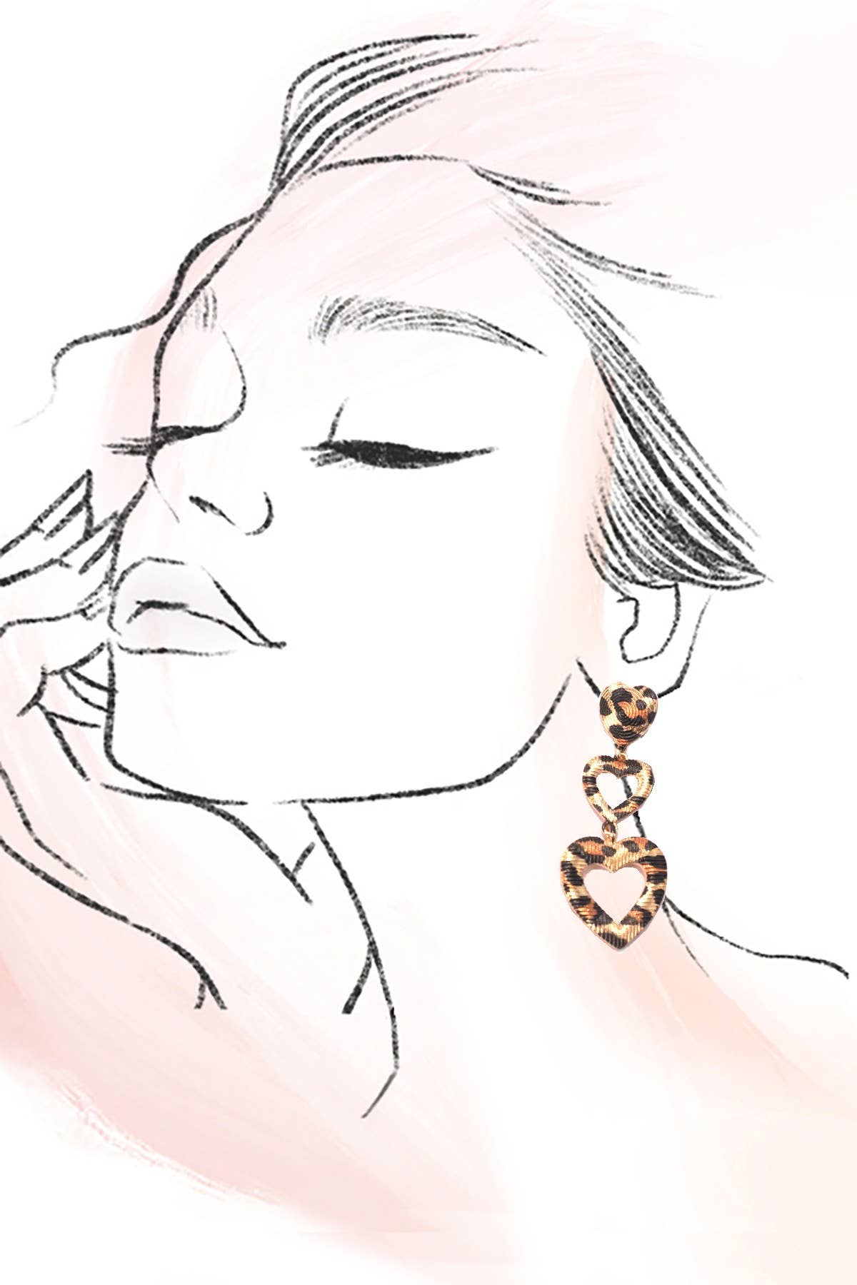 The Leopard Heart Earrings