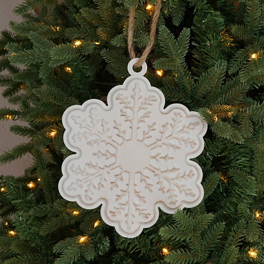 Vintage Metal Snowflake Ornament