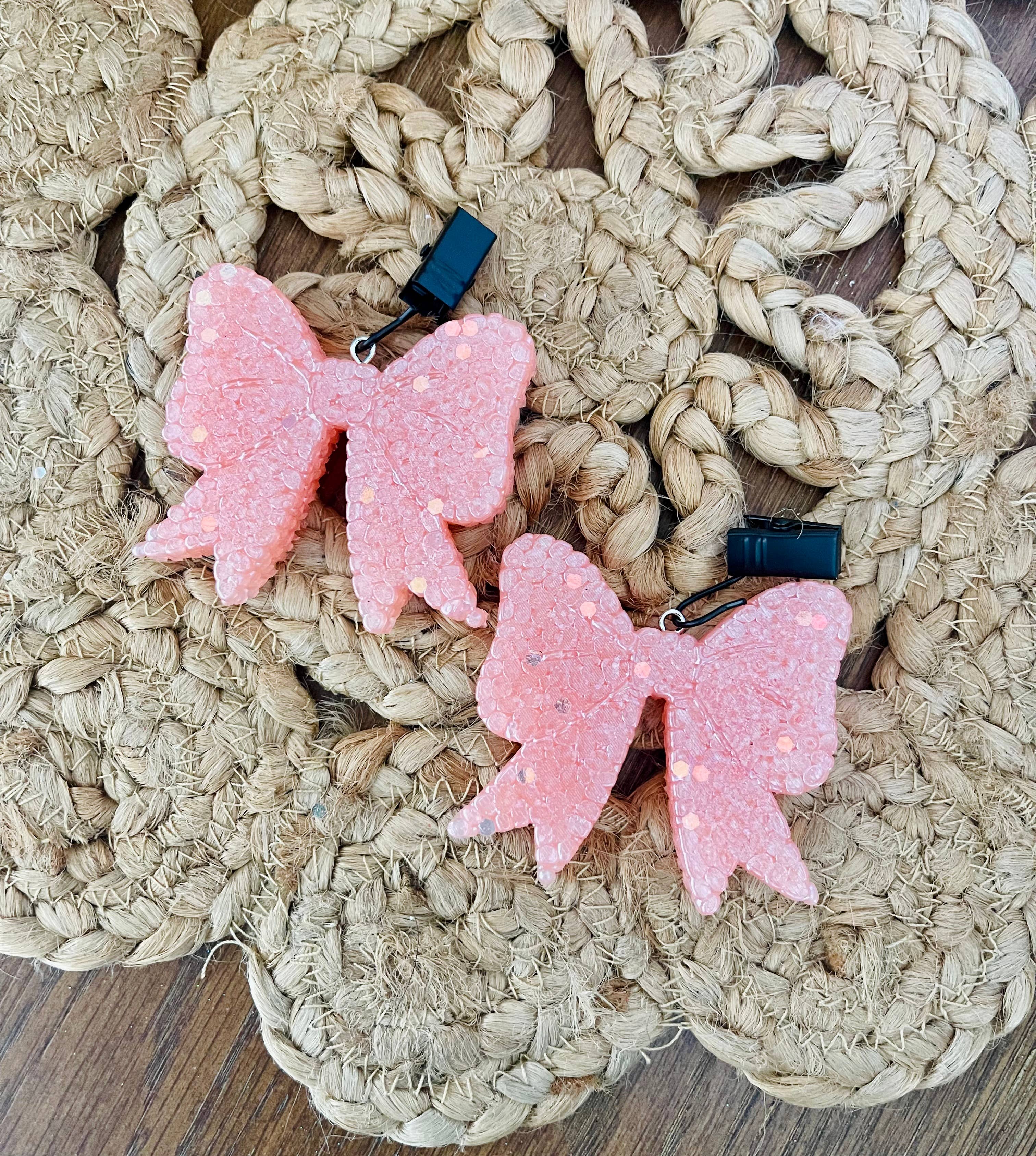 Glitter Bow Vent Car Freshie Set of 2