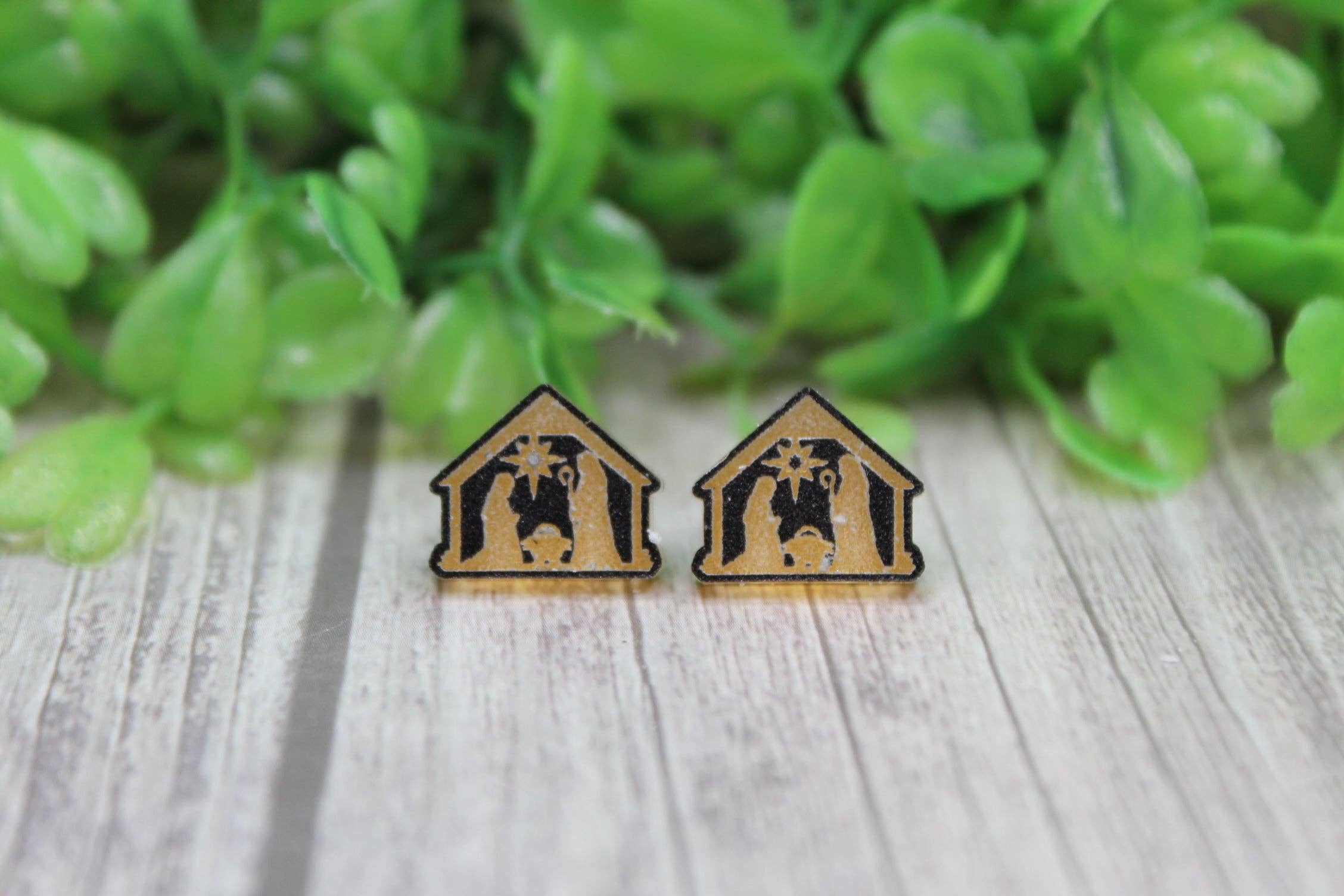 Nativity Scene Stud Earrings
