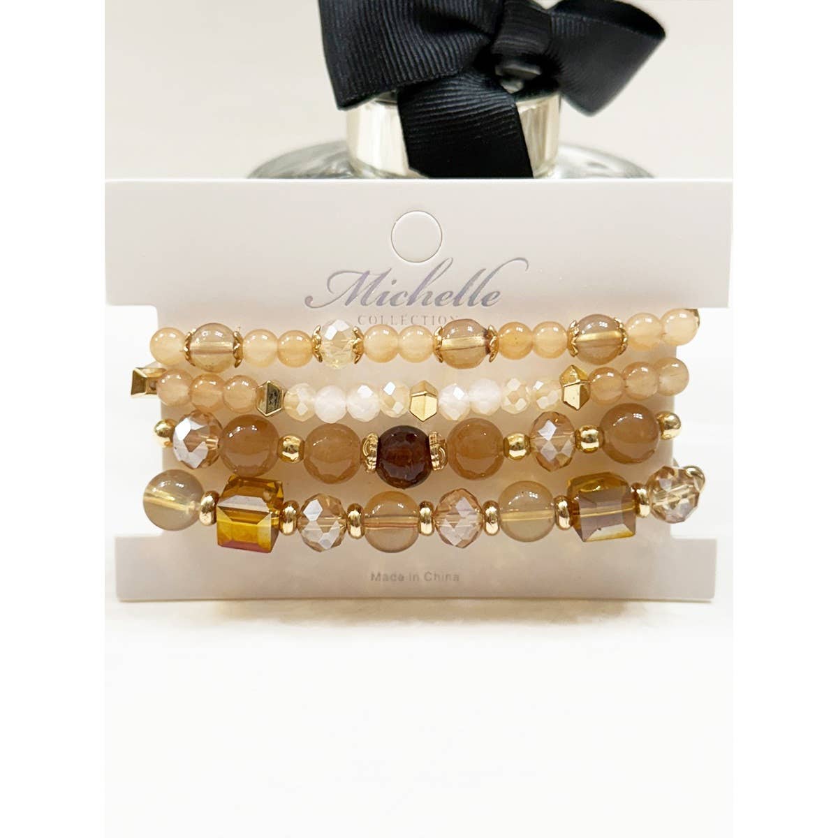 Stacked Beads Faith Inpirational Bracelet