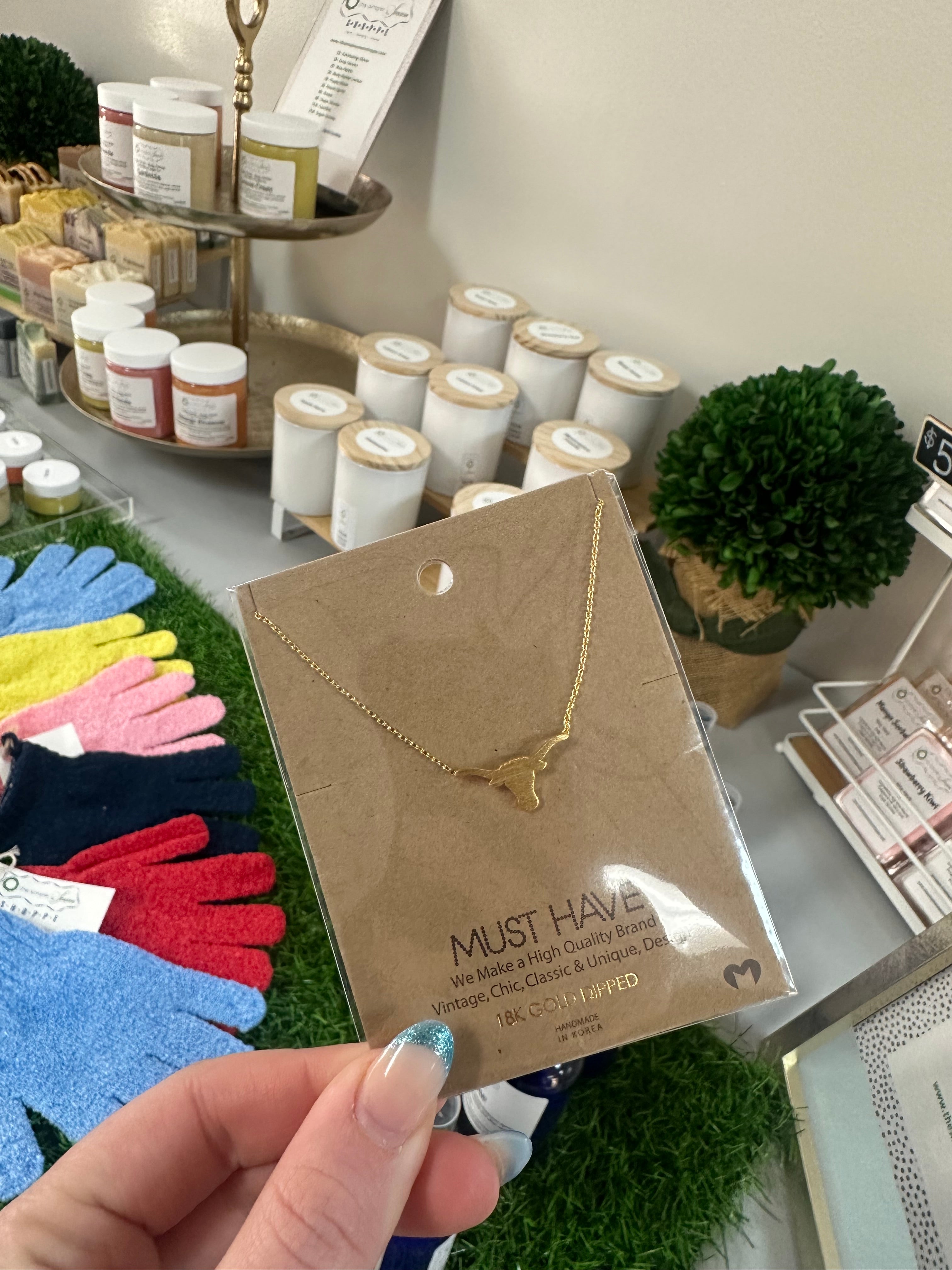 Dainty Steer Necklace