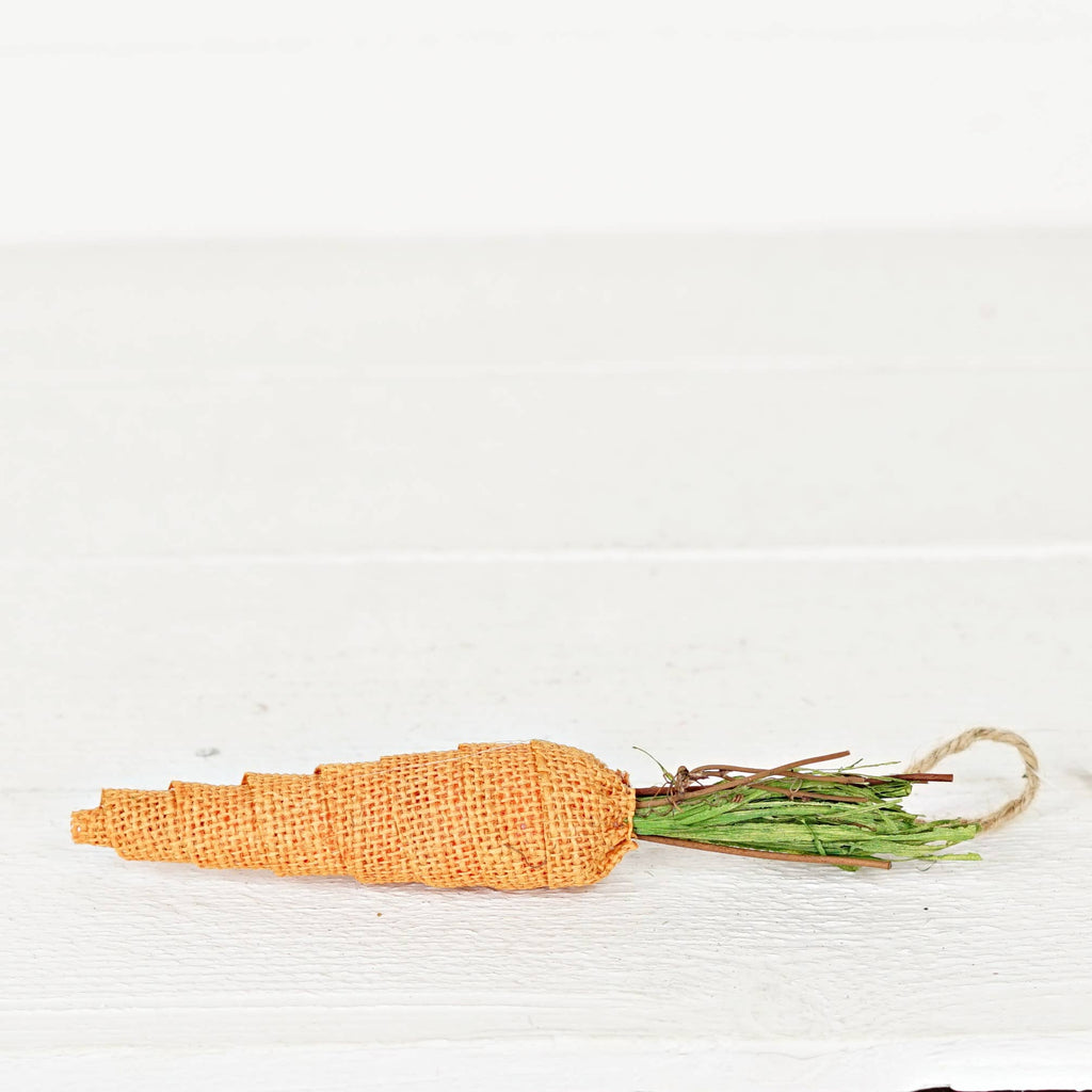 Burlap Carrot Ornament