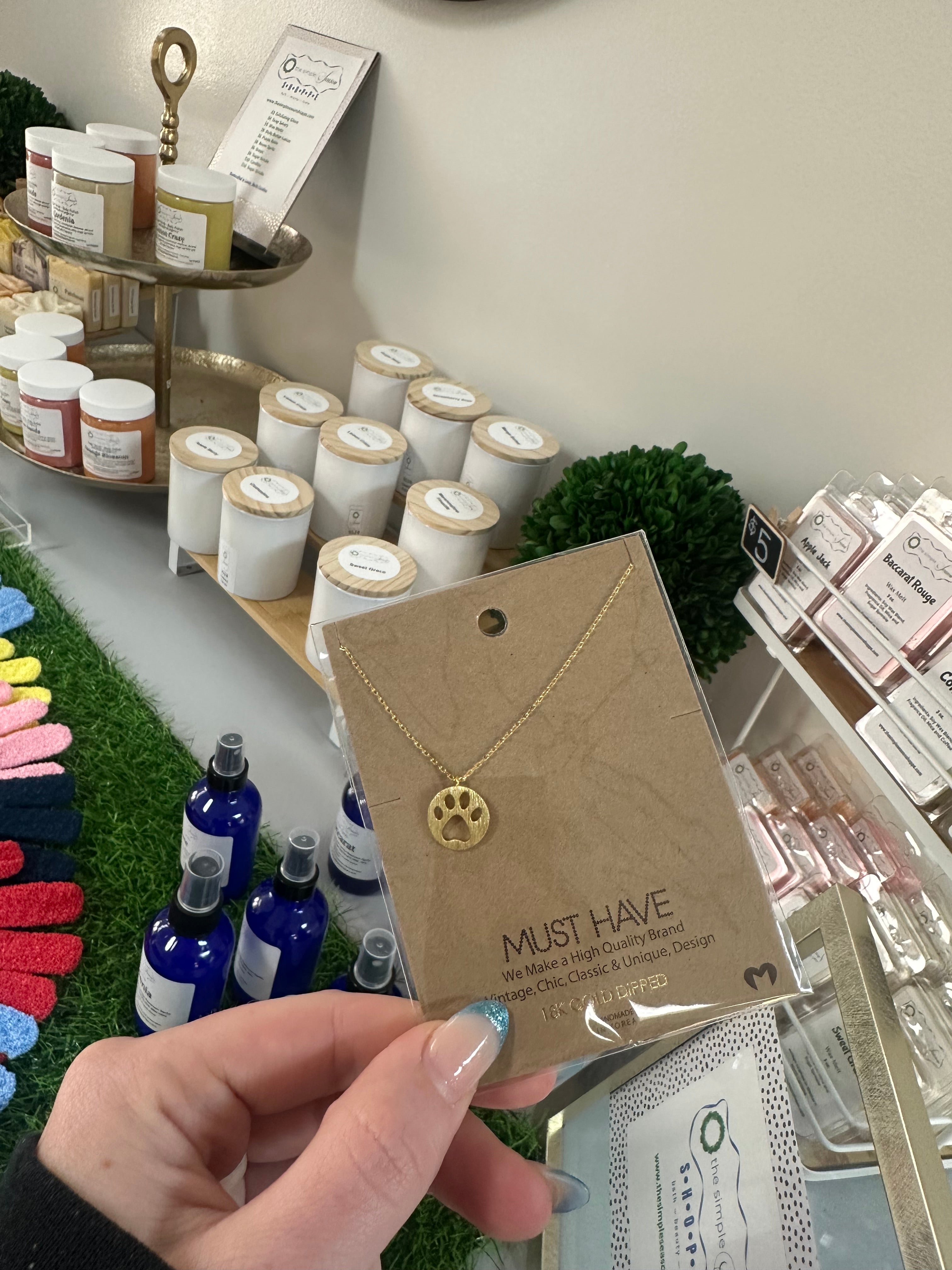 Pawprint Pendent Necklace