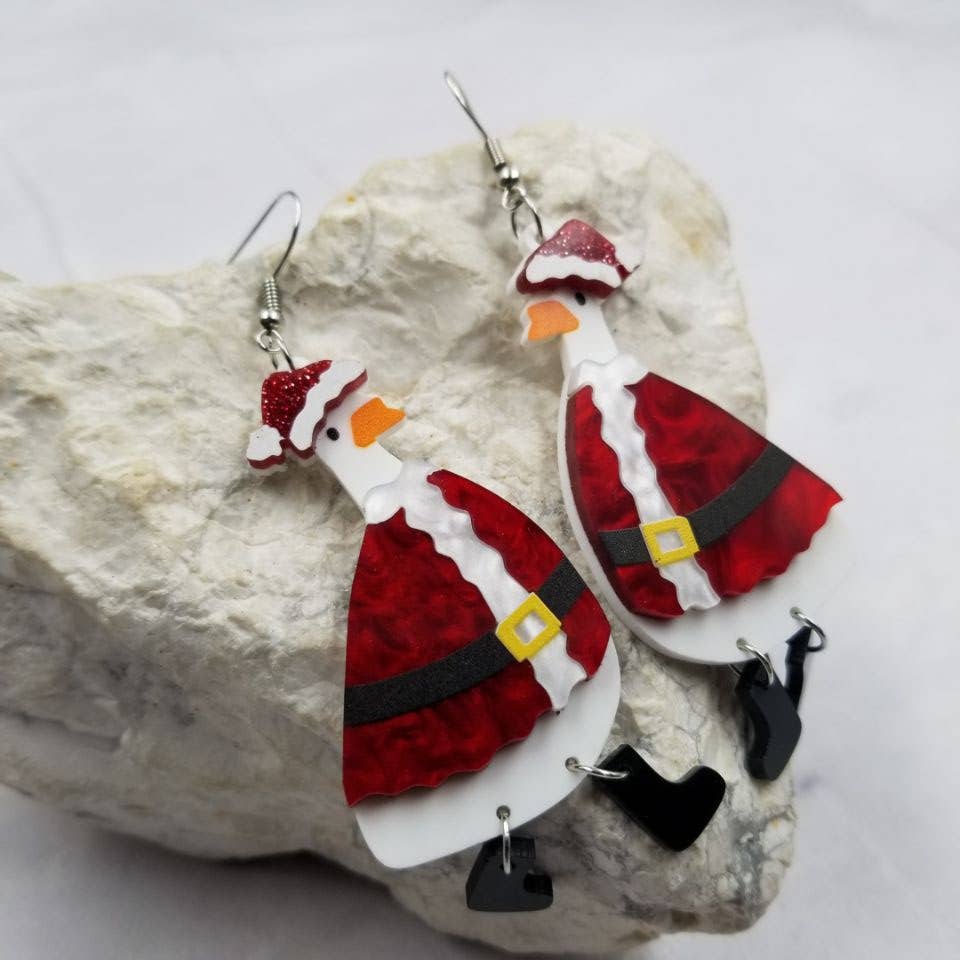 The Christmas Duck Earrings