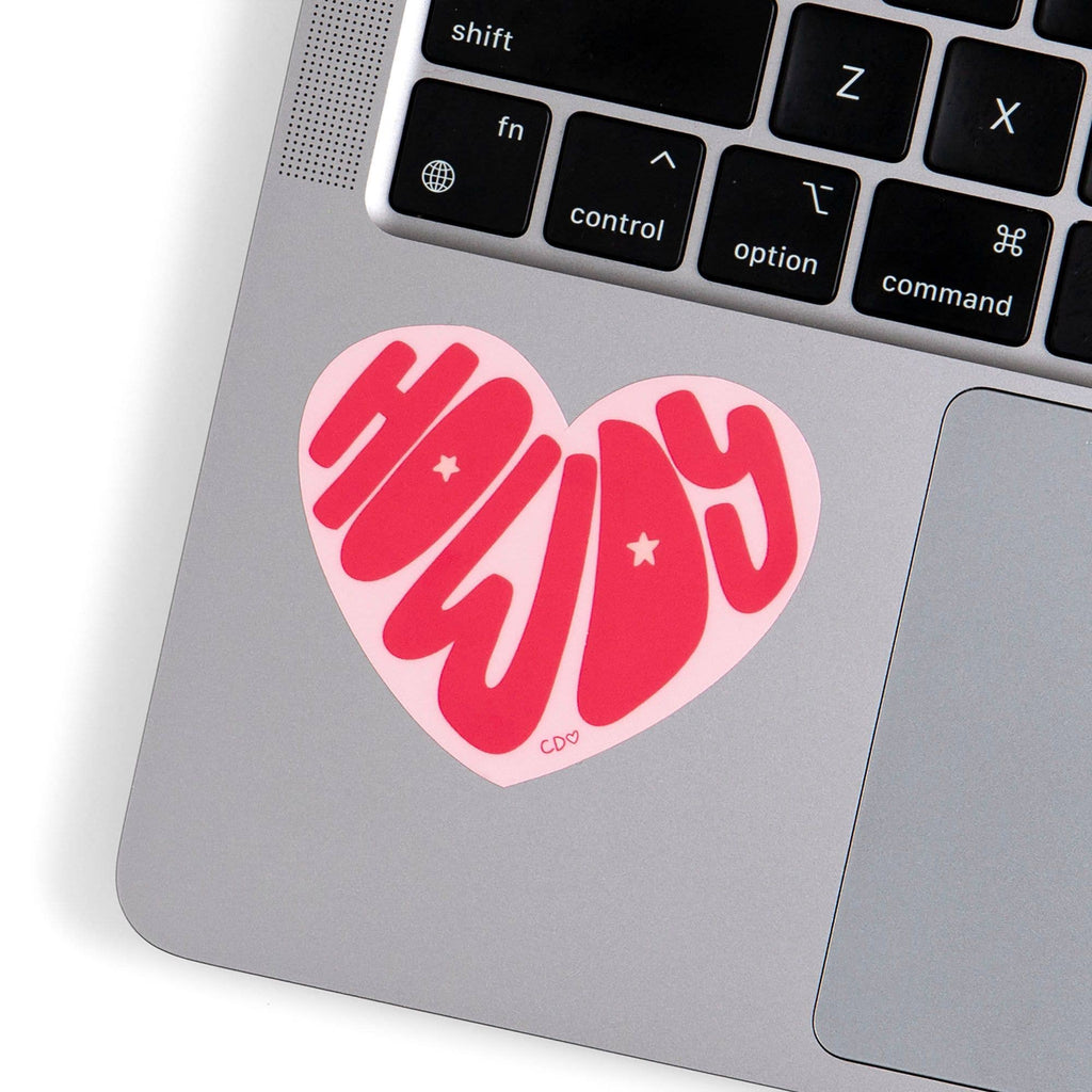 Howdy Heart Western Decal Sticker