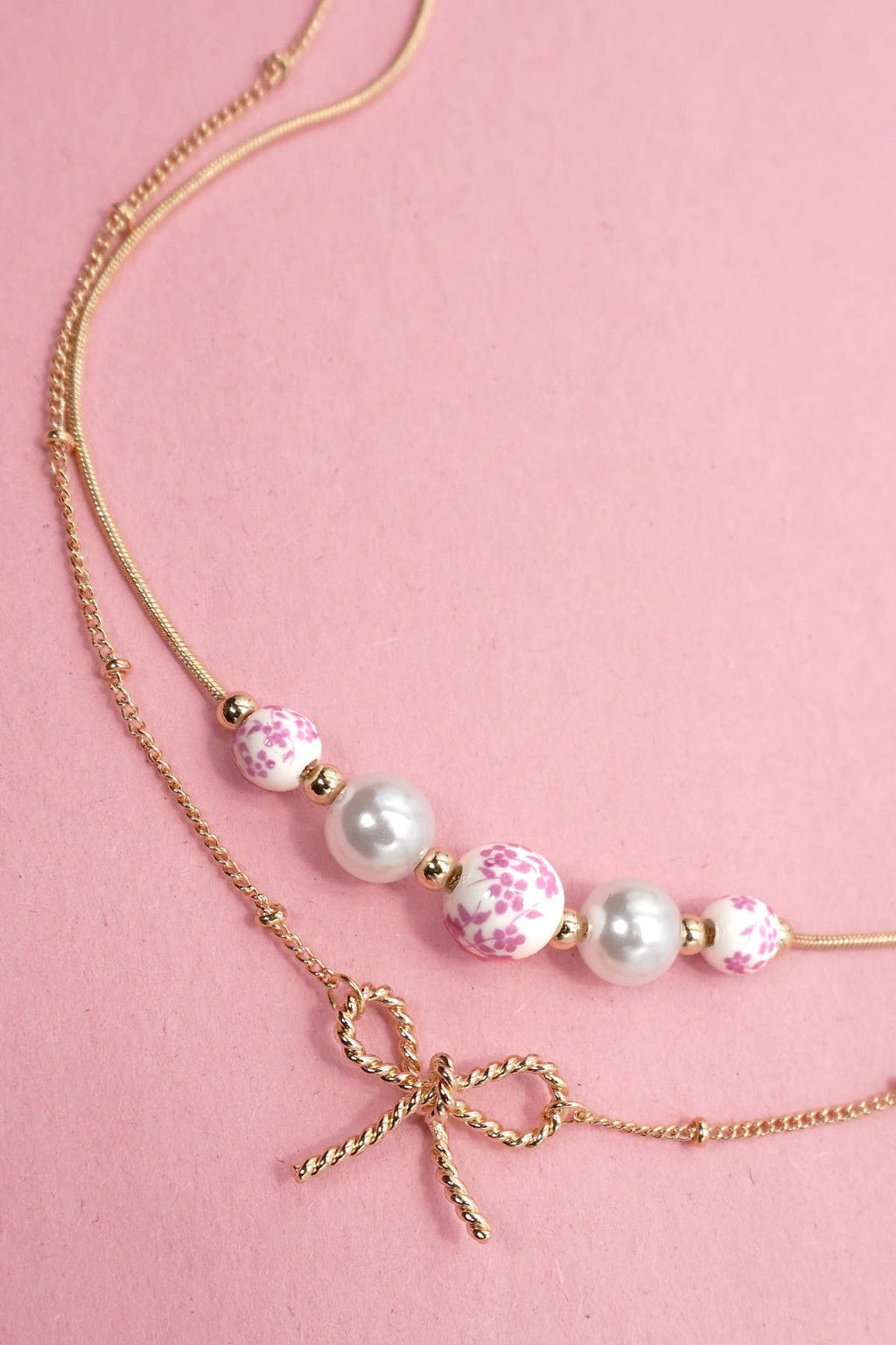 The Porcelain Bow Necklace