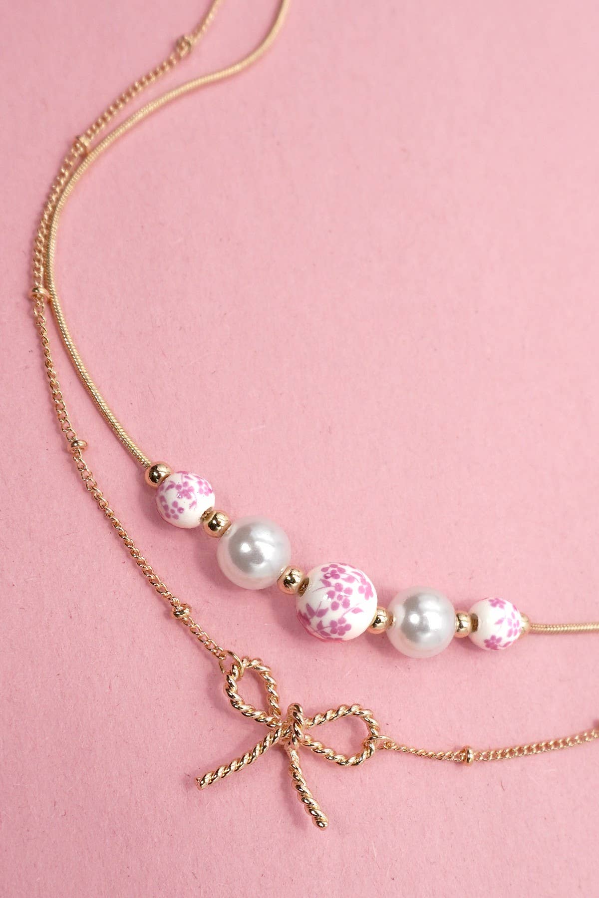 The Porcelain Bow Necklace