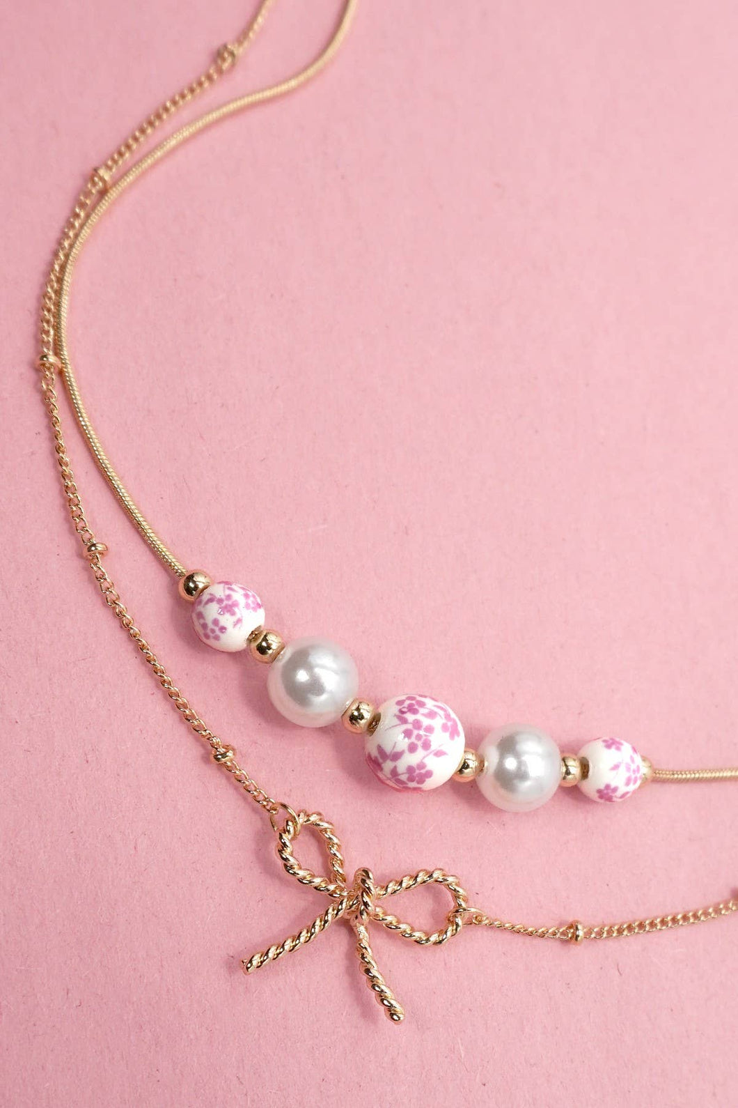 The Porcelain Bow Necklace
