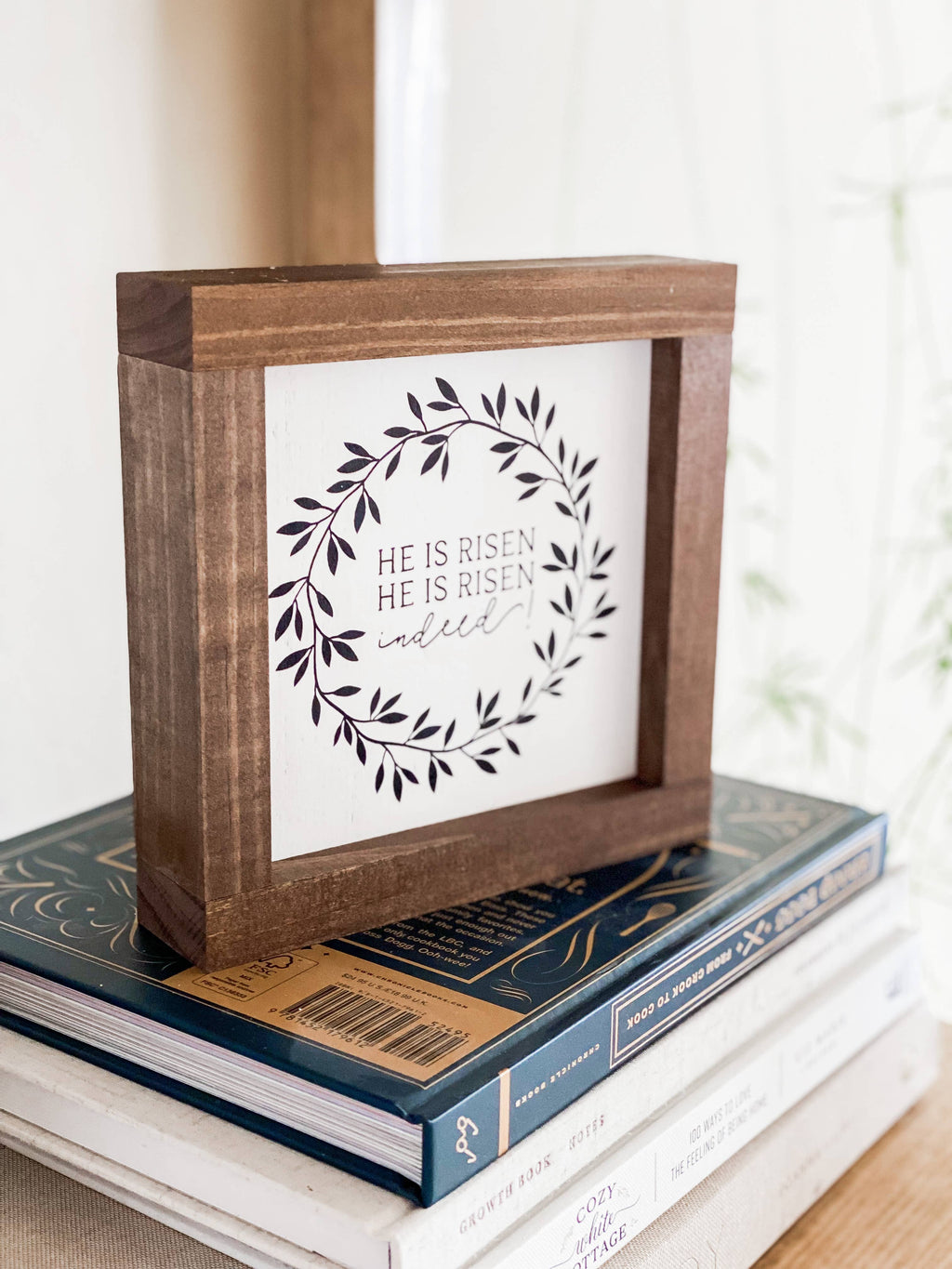 He Is Risen Easter Wood Sign