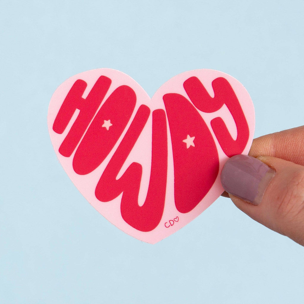 Howdy Heart Western Decal Sticker
