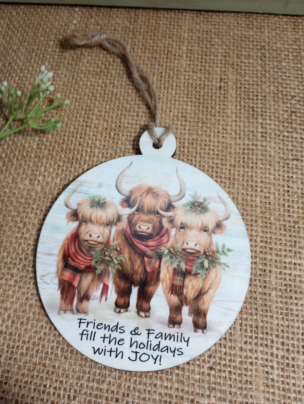 Highland Cow Christmas Ornament - Family & Friends