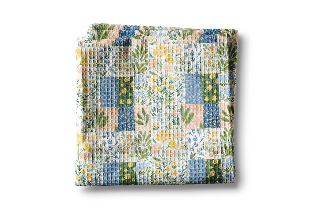 Patchwork Quilt Kitchen Towel Flower Bloom Spring Towel
