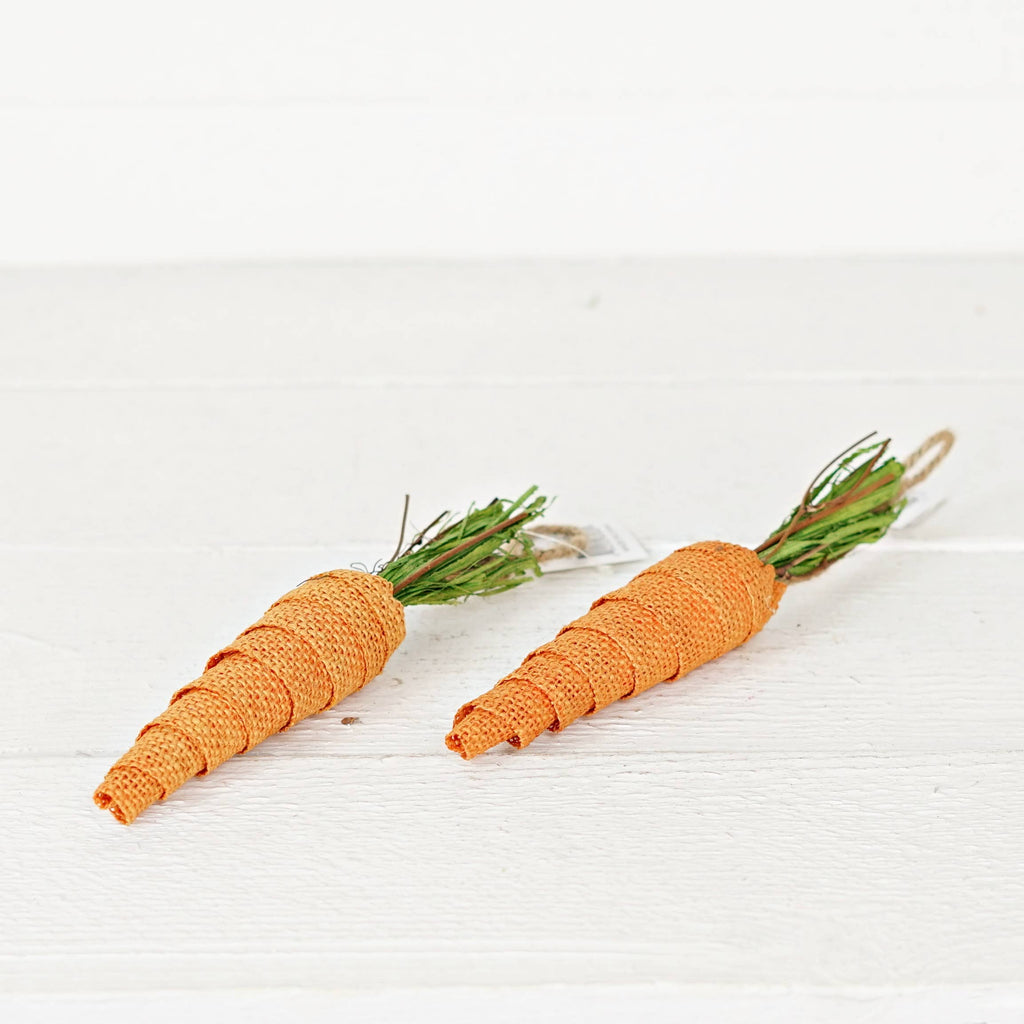 Burlap Carrot Ornament